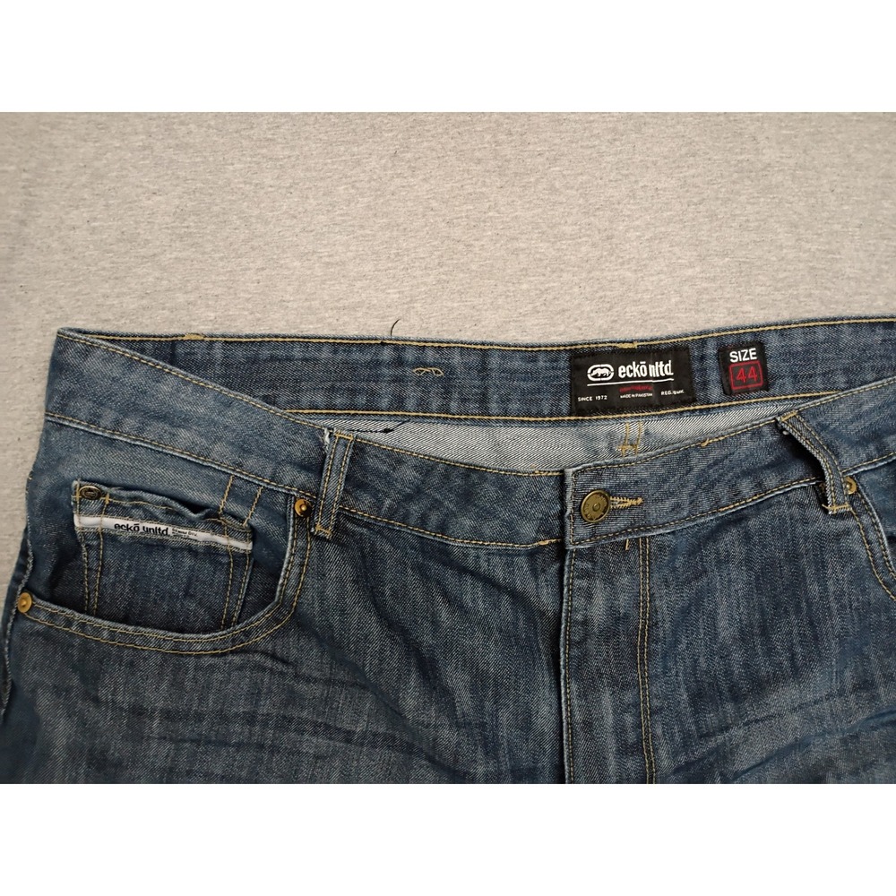 Ecko Unltd Mens Denim Jorts Shorts Size 44 Dark Wash Relaxed Fit Streetwear